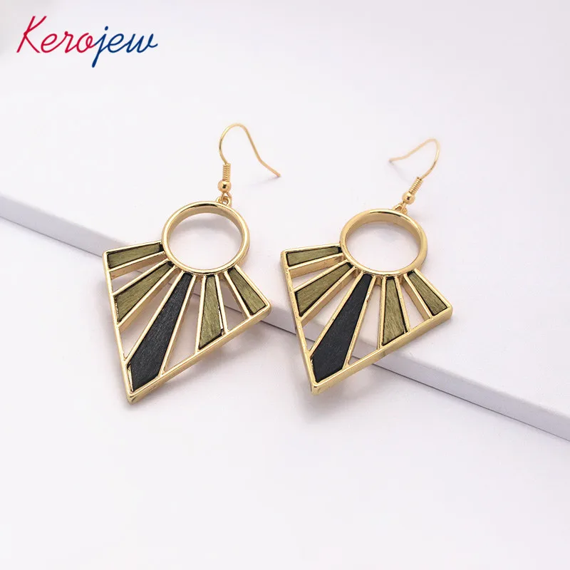 Корейские геометрические европейские и американские простые деревянные Женские