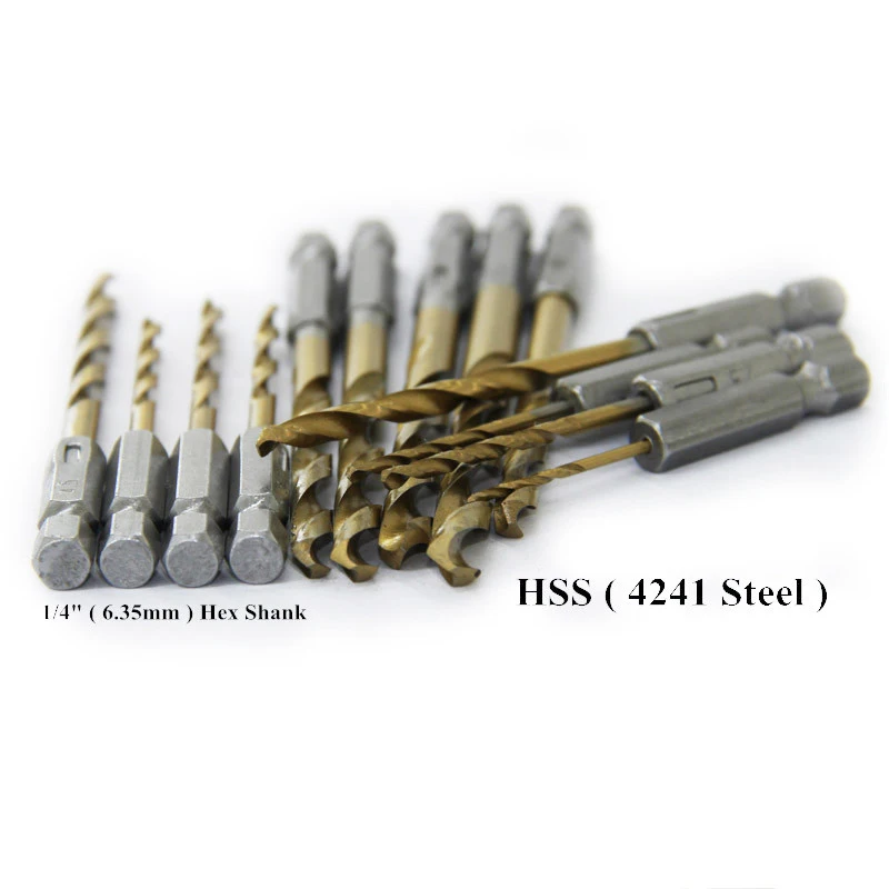 Prostormer 13 шт. высокоскоростное стальное сверло с металлическим титановым