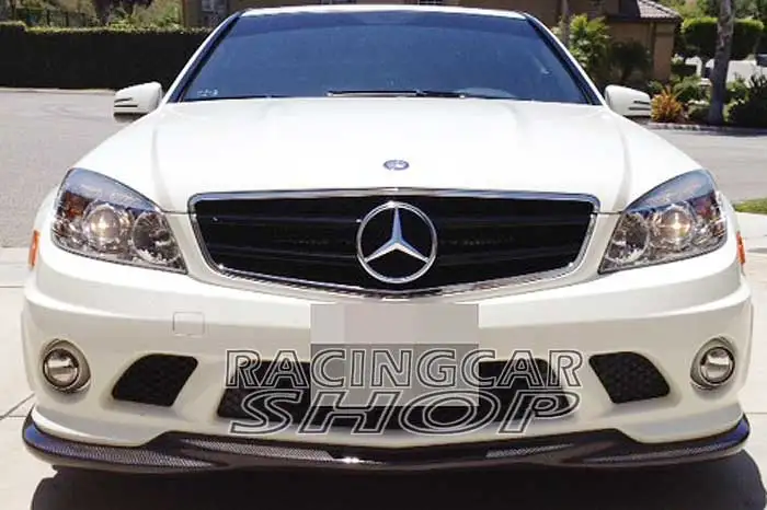 Передний спойлер из настоящего углеродного волокна для BENZ W204 C-Class C63 AMG передний бампер 2008-2011 M024