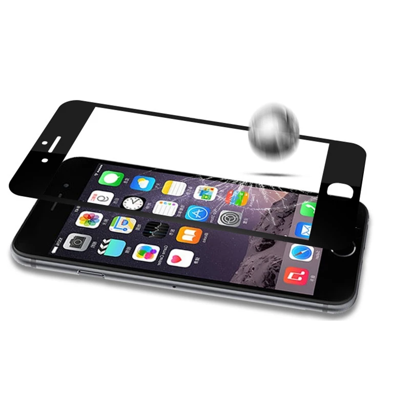 Закаленное стекло премиум класса для iPhone 8 Plus X 0 25 мм Защитная пленка с полным