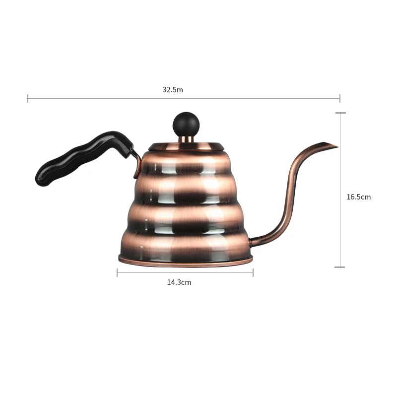 Элегантный ручной заварной кофе горшок тонкий рот длинный нержавеющая сталь