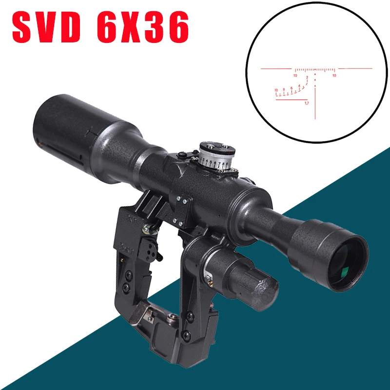 SVD 6X36 POS 1 прицел с красной подсветкой Оптический Крепление подходит для Tactical Tigr SKS