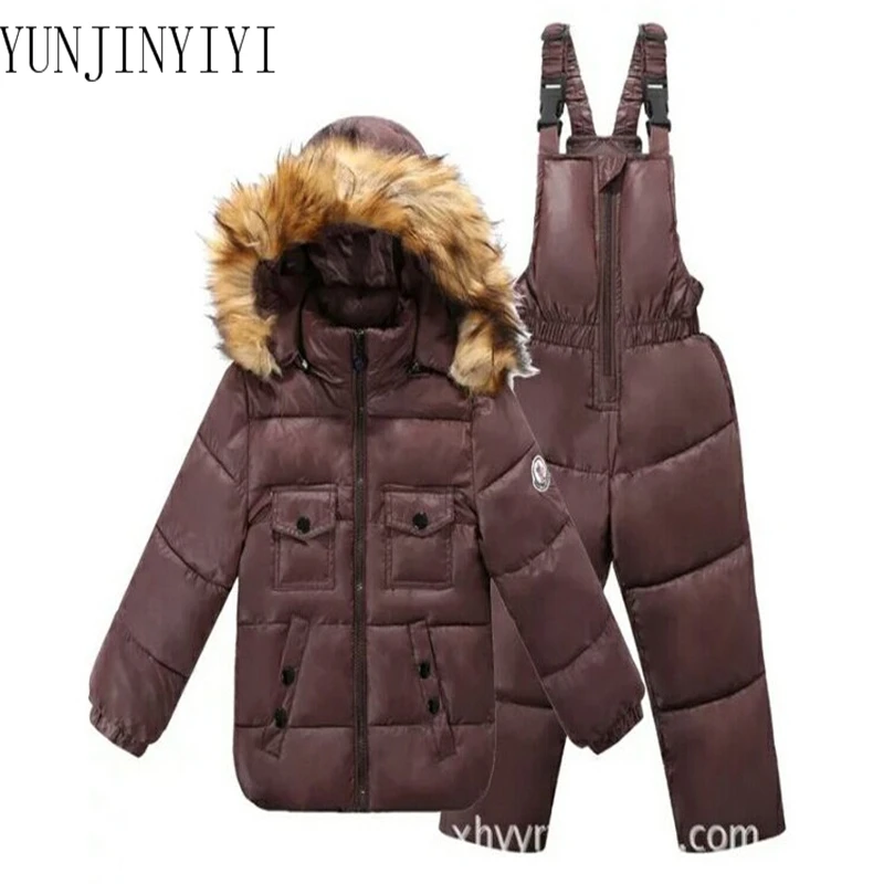 Русская зимняя теплая пуховая хлопковая куртка комбинезон одежда для