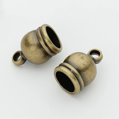 Обжимные Концевики для бижутерии бусины золотого серебряного бронзового цветов