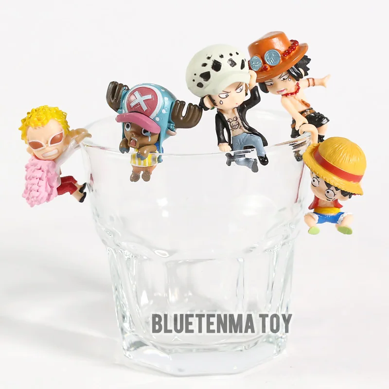 5 шт./компл. мини аниме одна деталь Луффи Чоппер donquixote doflamingo Portgas D чашка с тузом кукла модель Kawaii украшения фигурку