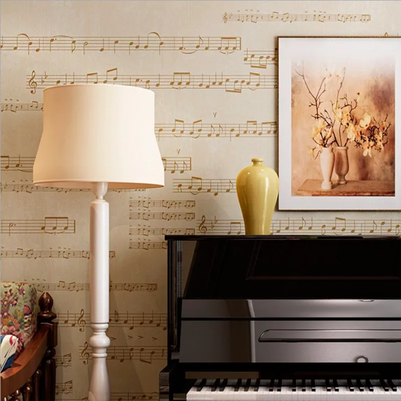 Free Shipping American Village Retro Streets Music Wallpaper Nonwovens Bedroom Piano Room Background Wall wallpaper | Обустройство