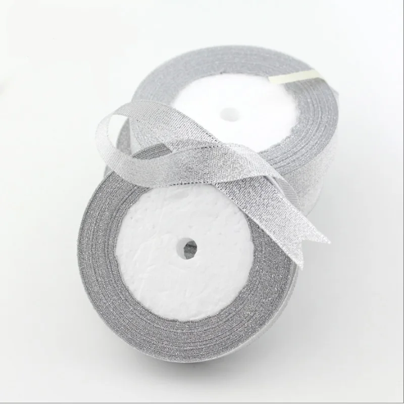 25 ярдов/партия 3/8 дюймов (10 мм)|25 yard|ribbon weddingsilver ribbon |