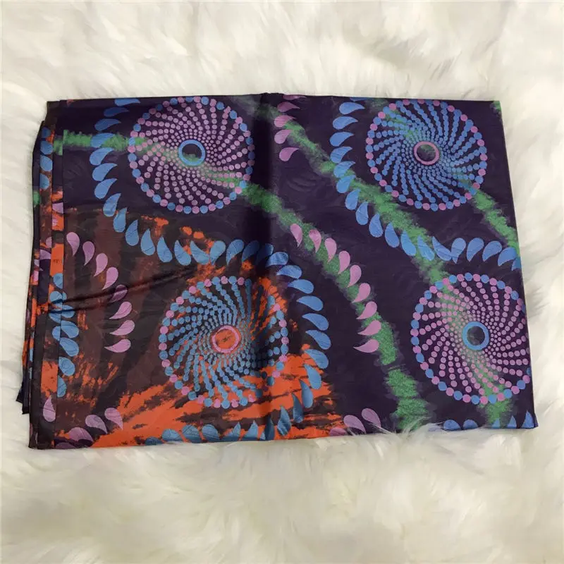 5 ярдов новый Базен Riche африканская ткань тиснение узор морская парча печать Tissus