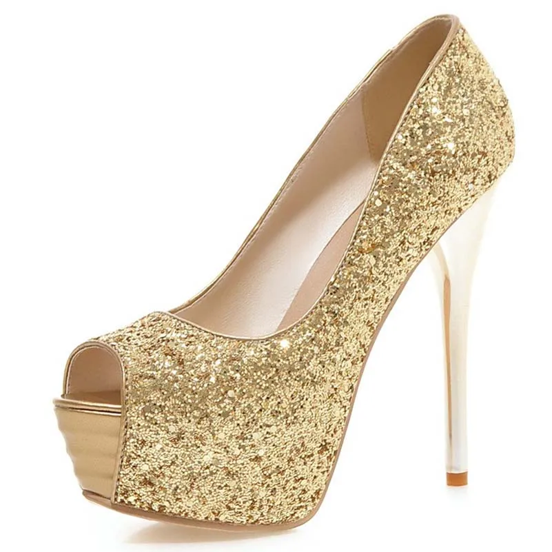 ENMAYES Новый Большой Размер 34-43 Женщины Насосы Мода Sexy Высокие Каблуки Peep Toe
