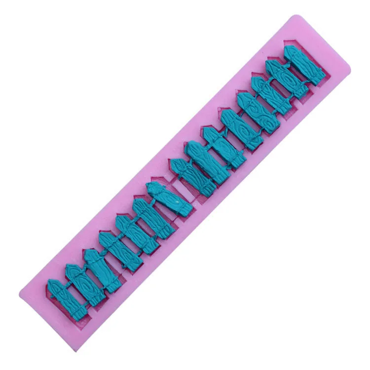 Силиконовые формы для помадки на торт большой размер забор форма шоколада кухни