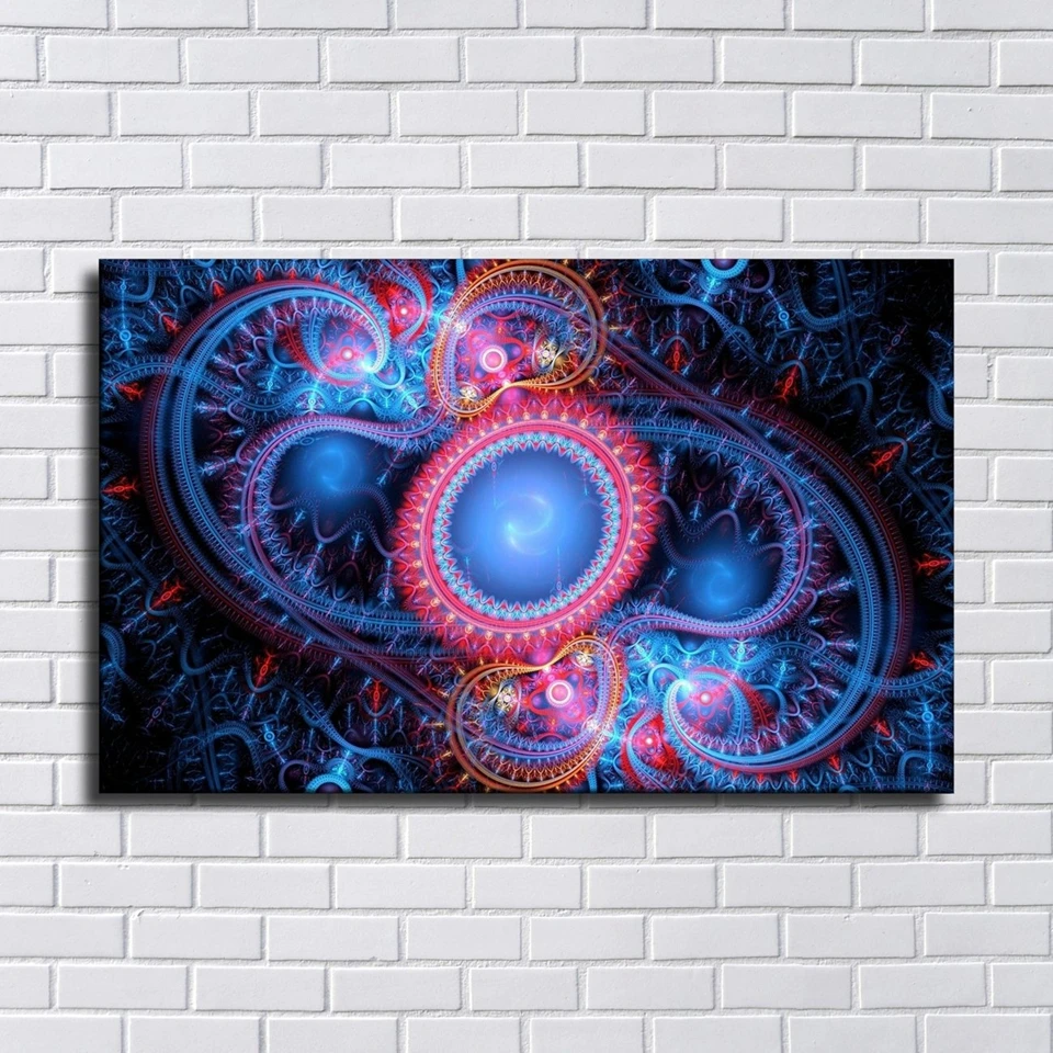 Настенный художественный холст с принтом 1 шт. рисунок симметрии круг линия