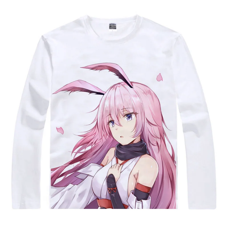 Мужская футболка Coolprint Honkai Impact 3rd Yae Sakura no повседневная Винтажная с длинным
