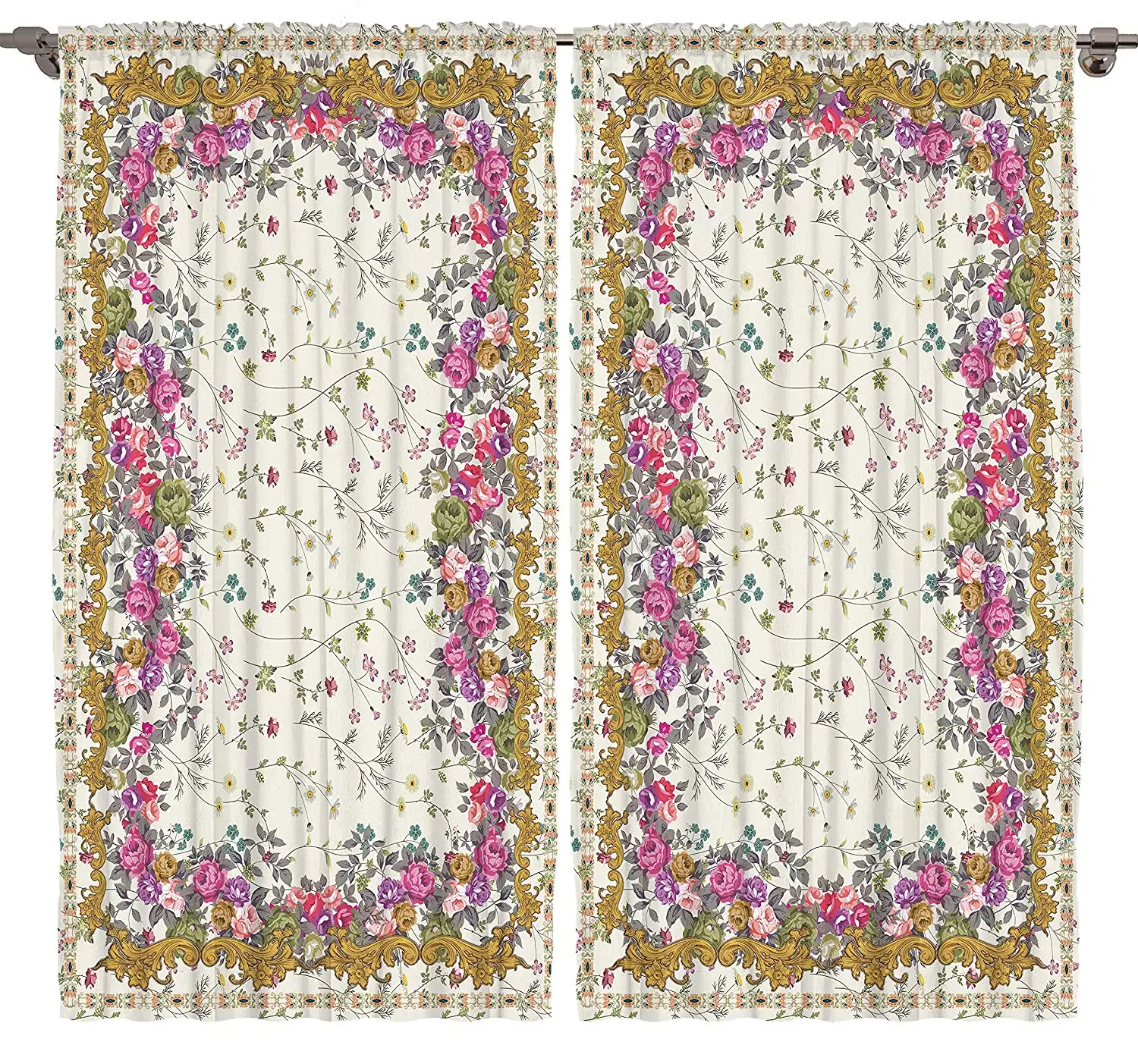 Лучшая занавеска s Цветочная рамка цветок букет шаровары Восточный дизайн узор