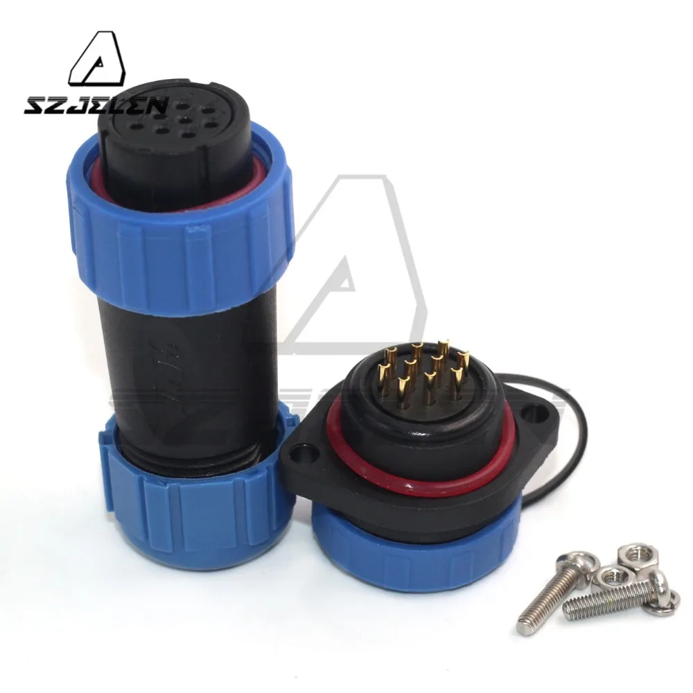 SP21 серия водонепроницаемый 10 контактов высоковольтный разъем IP67 фланец круглый