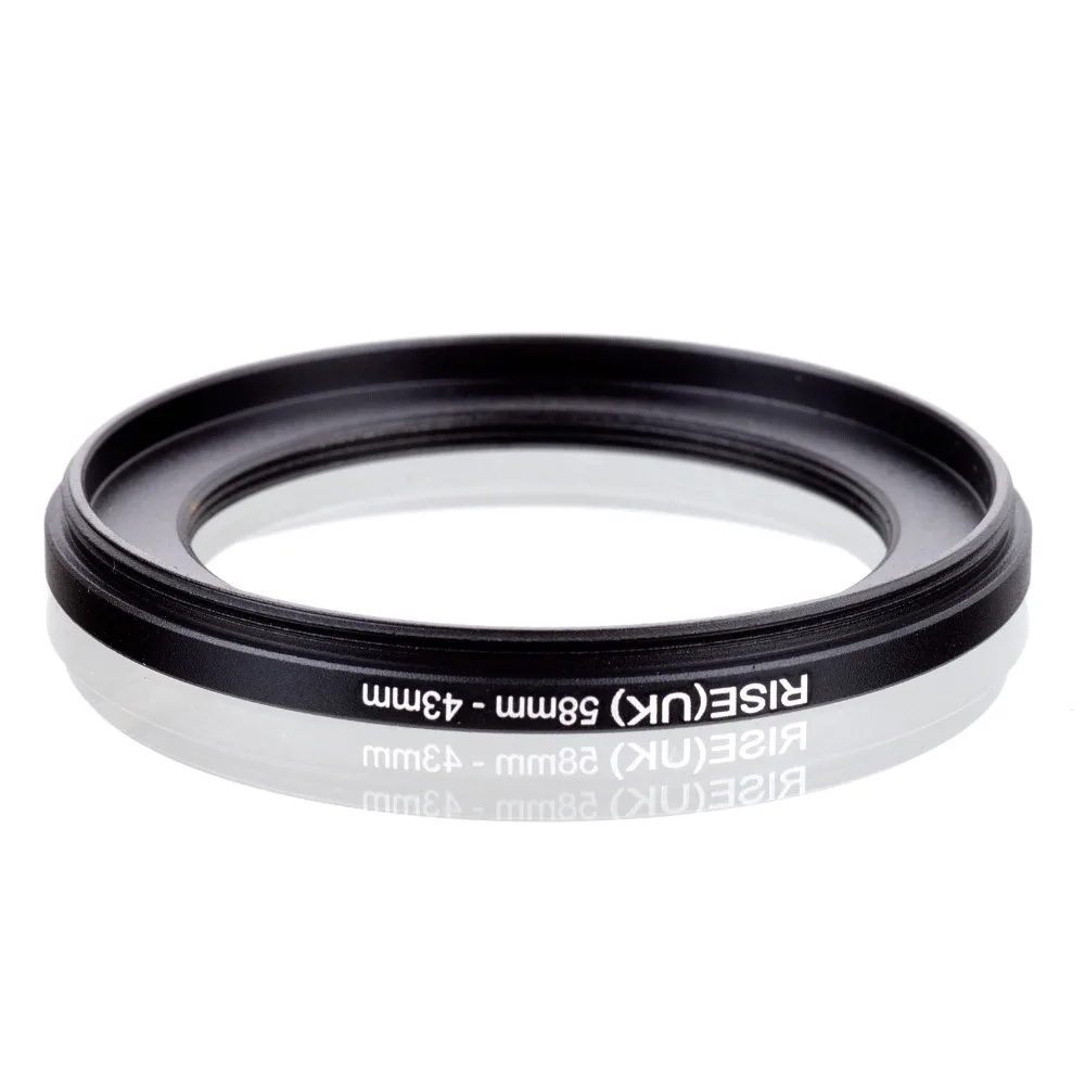 RISE(UK) 58mm-43mm 58-43mm 58 to 43 Step down Ring Filter Adapter black | Электроника
