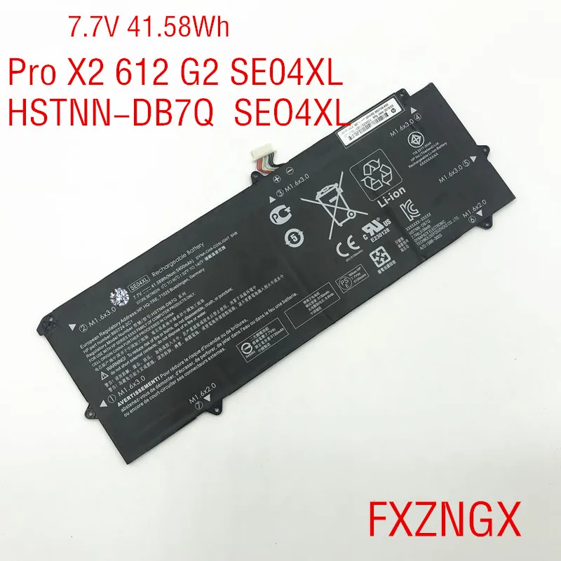 

7.7V 41.58Wh Genuine Original SE04XL Laptop Battery For HP Pro X2 612 G2 HSTNN-DB7Q 860708-855 860724-2B1 860724-2C1 SEO4XL