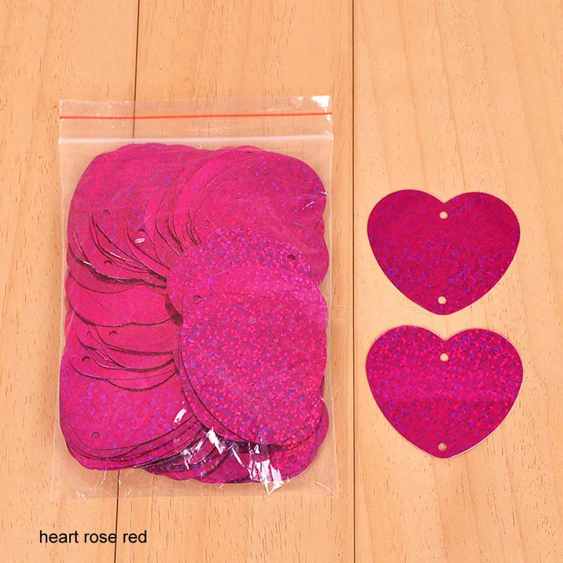 heart rose red Marriage Room Balloon Accessories Decor Ribbon Rain Pendants 100 Pcs Cloth Material Star Card Wedding Supply Laser Pendant - Цвет: heart rose red