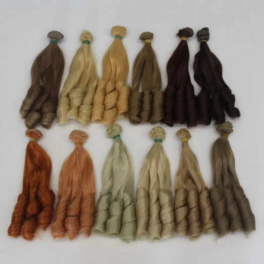 BJD/SD/Blyth/американские парики аксессуары 1 шт. 20*100 см синтетические волокна кудрявые Натуральные Цветные наращивания волос для кукол DIY кукольные волосы