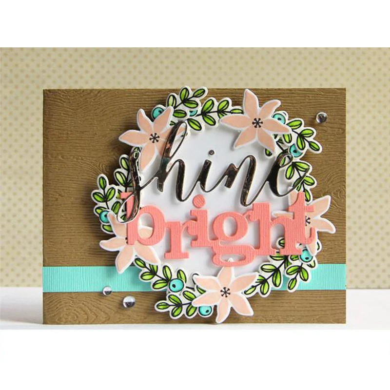 Письмо Блеск металлические штампы трафареты для сделай сам Скрапбукинг