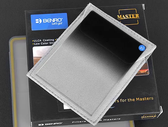 Benro FM75 vierkante вставной фильтр 75 мм houder 75x100 мм GND8(0,9) gradient grijs+ ND16 набор фильтров