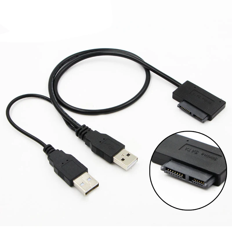 USB 2 0 к 6 + 7 13Pin Slim SATA внешний кабель для ноутбука CD-ROM JR сделки | Компьютеры и офис