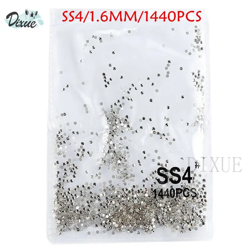 crystal SS4 Хрустальные SS3-ss10 Стразы для ногтей, Стразы для ногтей, 3D украшения ногтей, драгоценные камни 035 - Цвет: crystal SS4