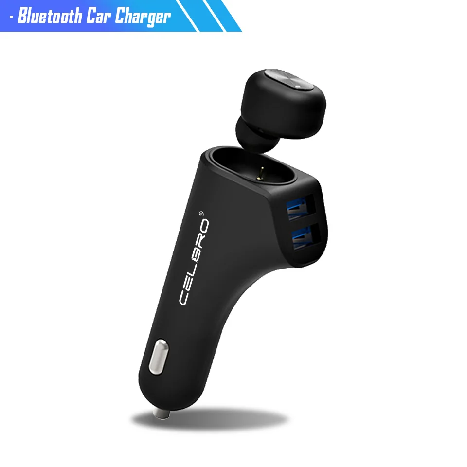 Bluetooth Car Charge 2-в-1 Bluetooth гарнитура автомобиль Громкая связь Зарядное устройство, свободные руки, набор, 3.1A устройство для автомобиля с двумя портами USB для зарядки Авто Автомобильное Зарядное устройство адаптер для мобильного телефона - Тип штекера: Bluetooth Car Charge