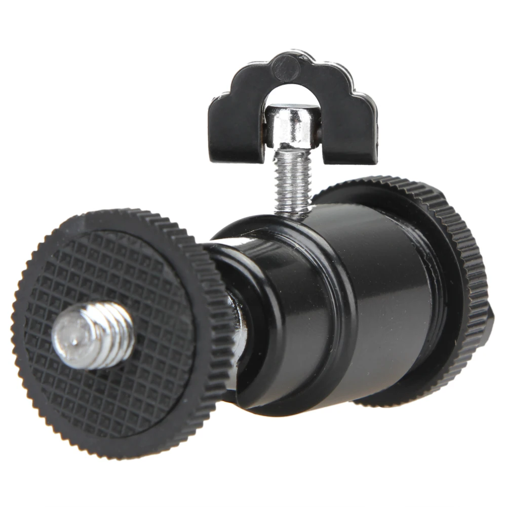 Алюминиевый сплав 360 градусов Поворот камеры Горячий башмак Кронштейн шариковая