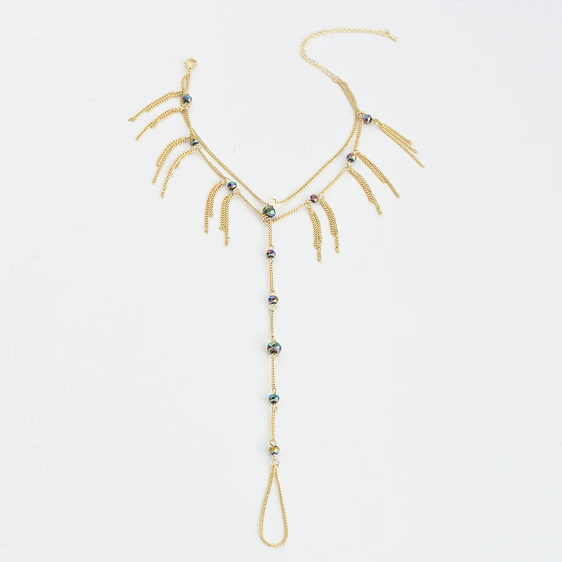 В богемном стиле каменные бусы браслеты ботильоны украшения для ног женщин Cheville