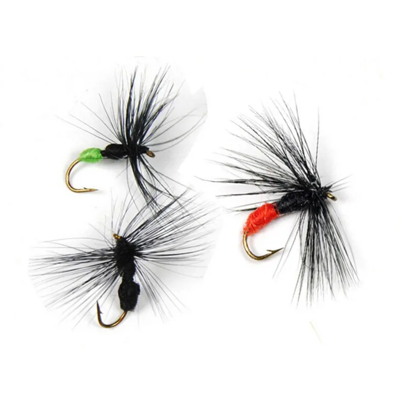 

10 PCS/lot 10# A Lot Ant Shape Fly Artificial Bait Black & Green Butt Ants For Trout Fly Fishing Lure New