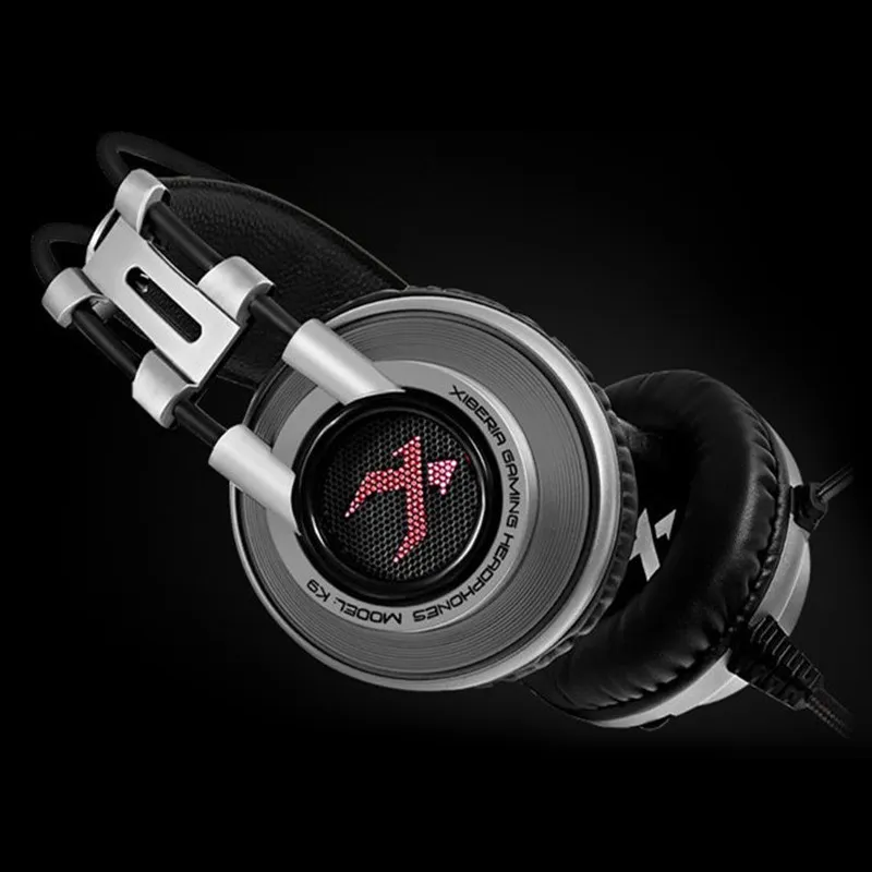 XIBERIA K9 7,1 вибрационная USB игровая гарнитура наушники глубокий бас светодиодный светильник гарнитуры с микрофоном для PC Gamer