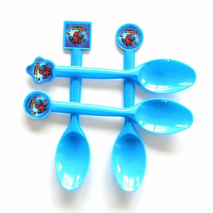 spoon 10pcs 1 упаковка мультфильм на тему Человека-паука вечерние принадлежности бумажные салфетки детские вечерние украшения на день рождения Детские вечерние принадлежности - Цвет: spoon 10pcs