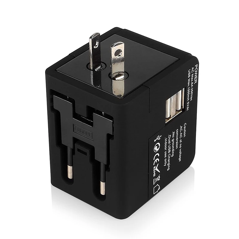 Wacye 2 Порты и разъёмы Универсальный USB Зарядное устройство адаптер переменного