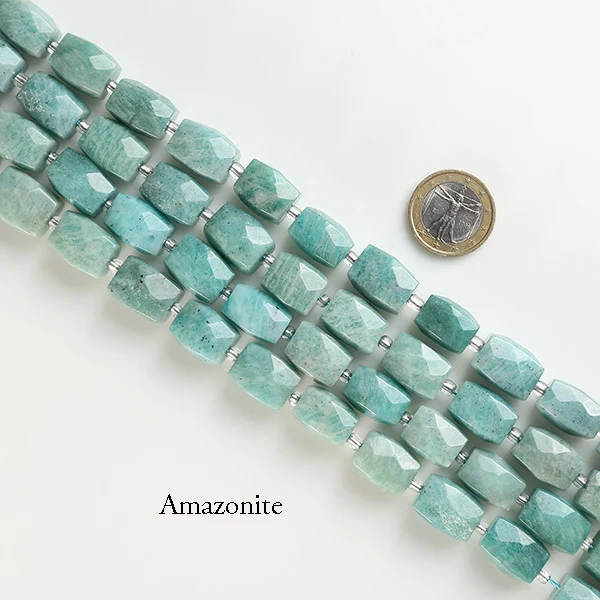 amazonite Полный 15,5 'прядь естественных граней Amazon Aquamarin Роза Кристалл Агаты Баррель Свободные 20-21 бусины 15 мм* 12 мм размер для изготовления ювелирных изделий - Цвет: amazonite