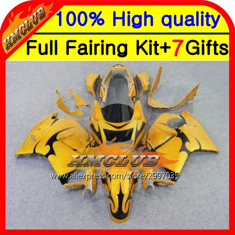 

Корпус золотой черный 1100 XX для HONDA CBR1100XX 96 97 98 99 00 01 42HM63 CBR 1100XX 02 03 04 05 06 07 CBR1100 XX 96-07 обтекатель