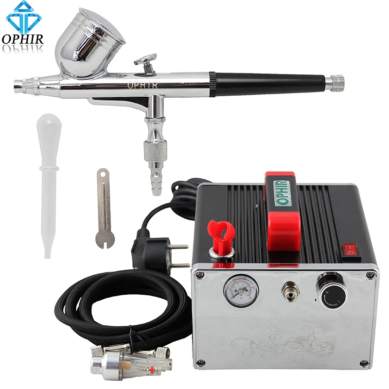 

Воздушный компрессор OPHIR Pro Airbrush для Временной Татуировки AC091 + AC004