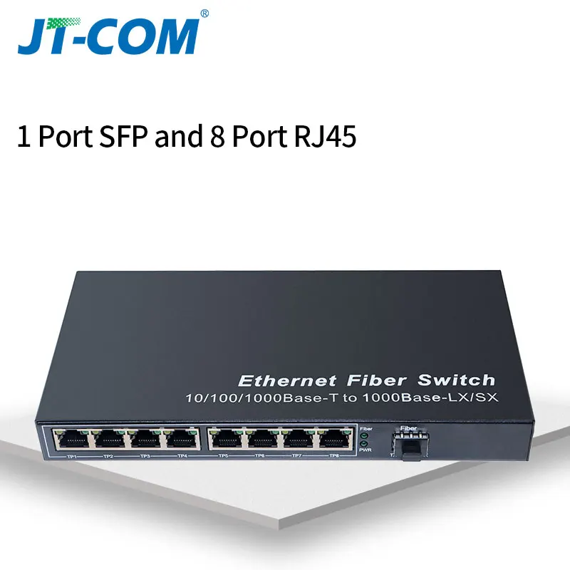 1G8FE 1000 м 1G4E 1 sfp слот волокно 4 8 RJ45 1G4E Гигабитный оптический медиаконвертер Ethernet сетевой коммутатор fibra оптика трансивер - Цвет: 1G8FE