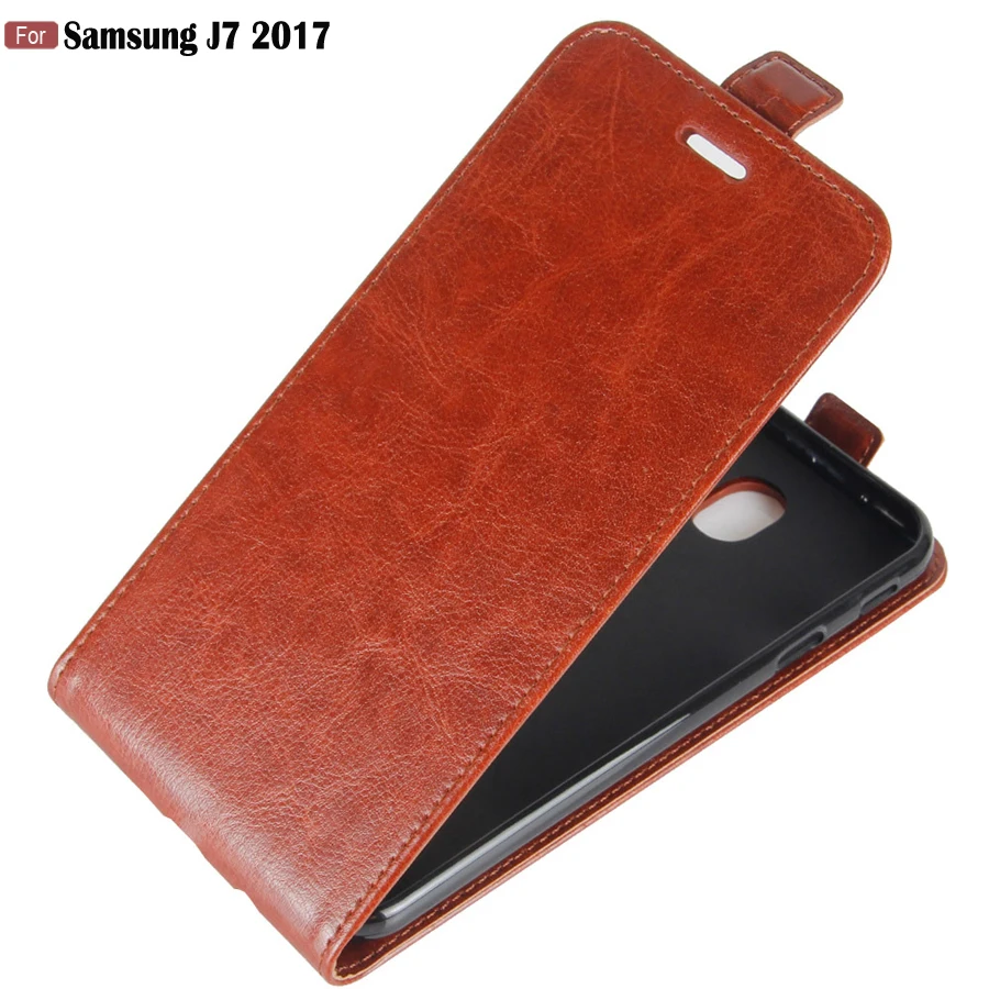 JFVNSUN для samsung J7 J730 чехол Ретро кожаный+ силиконовый чехол с отделением для карт вертикальный откидной Чехол для samsung Galaxy J7 Pro Чехол