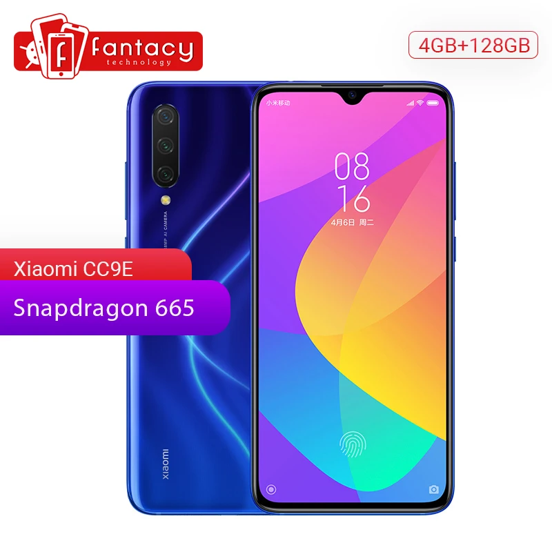 Оригинальный Xiaomi Mi CC9e 9 SE 4 ГБ ОЗУ 128 Гб ПЗУ мобильный телефон Snapdragon 665 48MP Тройная