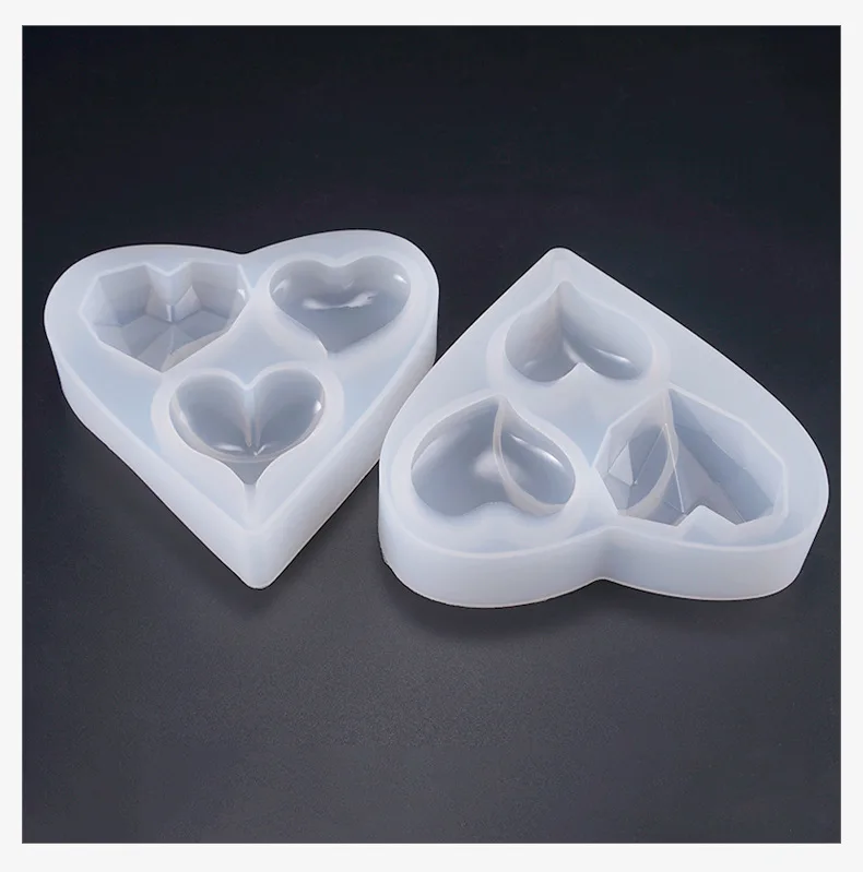 1 шт. полупрозрачные капельки клея силиконовая форма сердце сделай сам