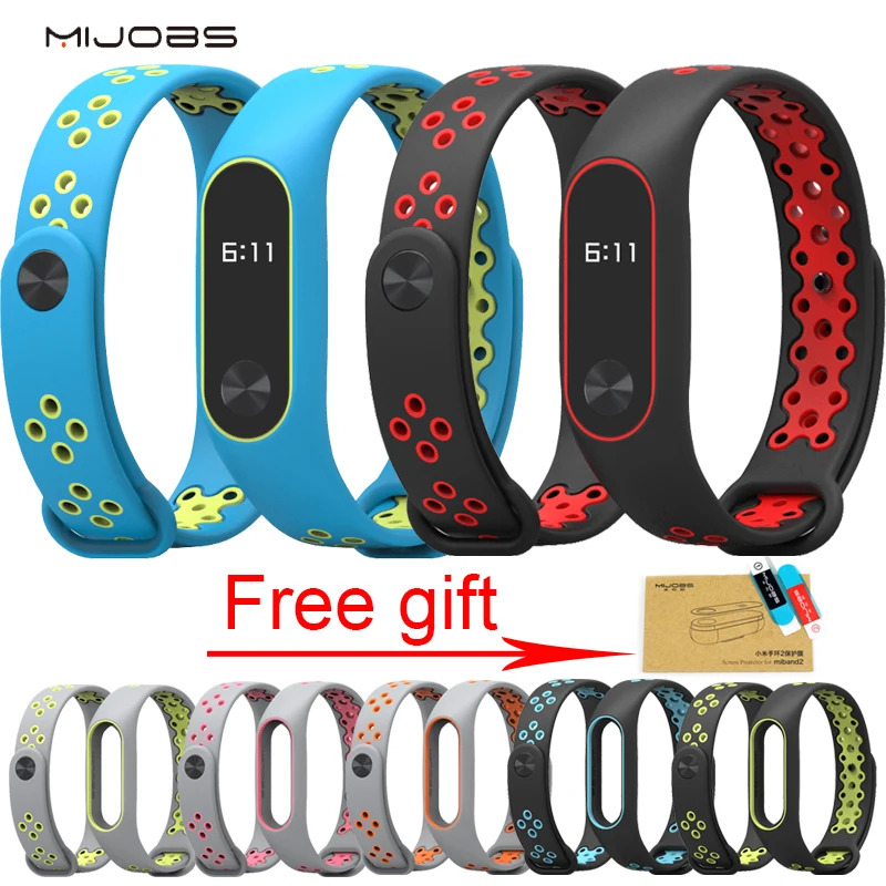 Двухцветный ремешок для mi band 2 сменный силиконовый браслет аксессуары смарт