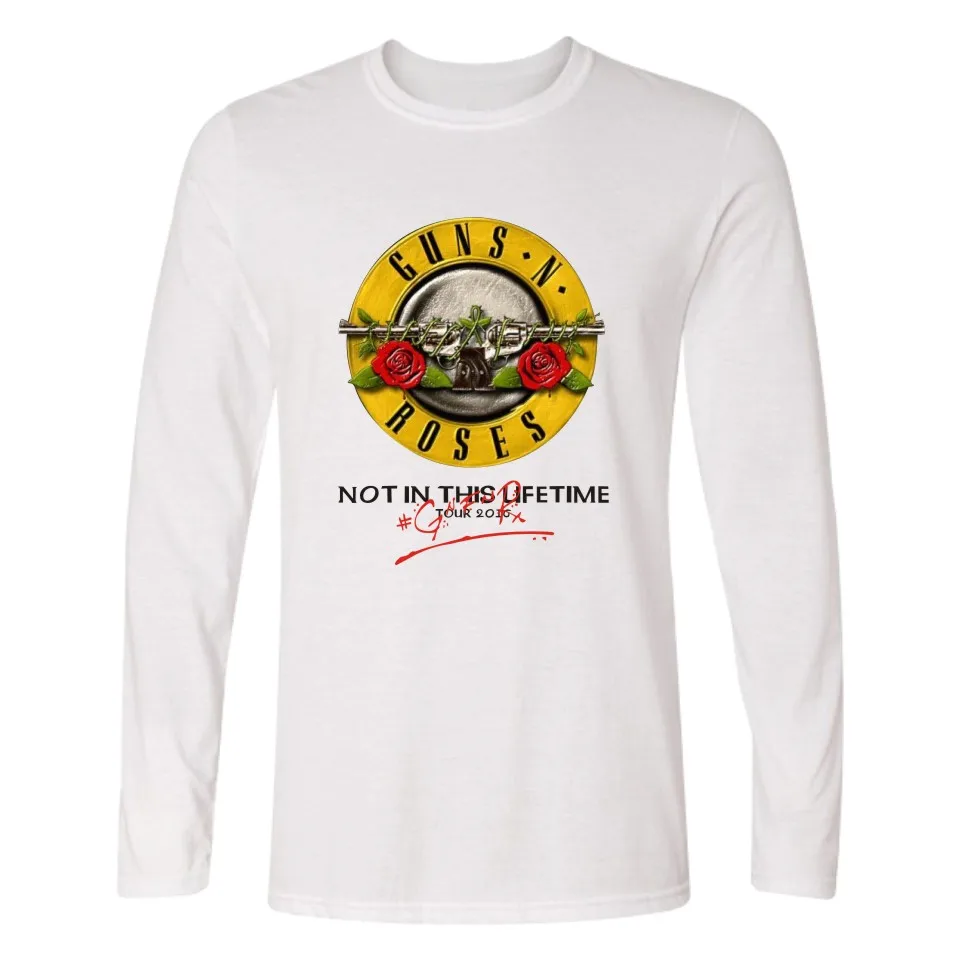 Guns and Roses Мужская футболка весна осень футболка Мужская рок группа футболка хип хоп 4XL футболки топы брендовая одежда guns N Rose