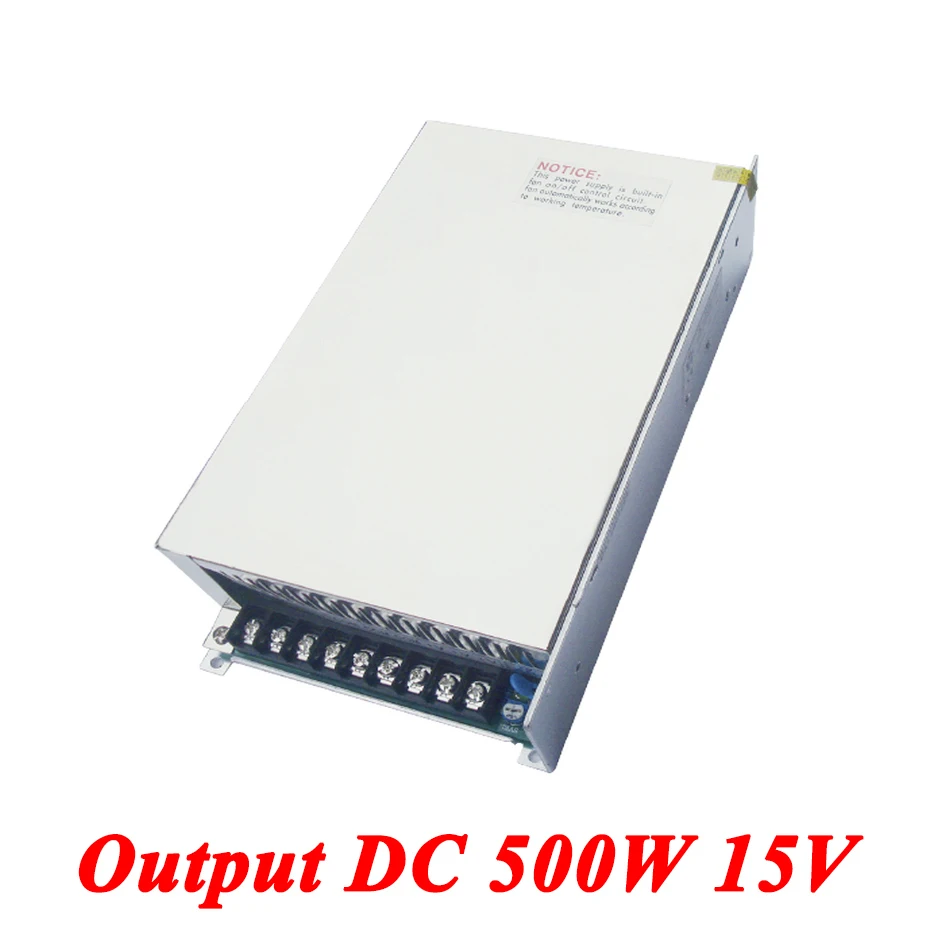 S 500 15 500W 15v 33A одиночный выходной Вт импульсный источник питания для светодиодной