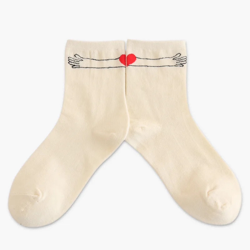 

Women Fashion Cute Cartoon Characters Letters Patchwork Cotton Chic Ladies Short Socks Lovely Sox Trendy Accessories