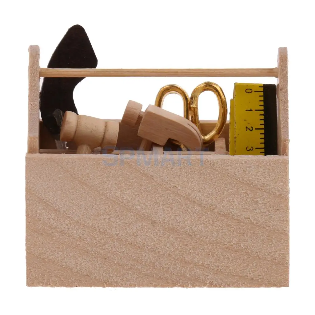 Деревянный ящик для инструментов 1:12 кукольного домика набор мебели аксессуары