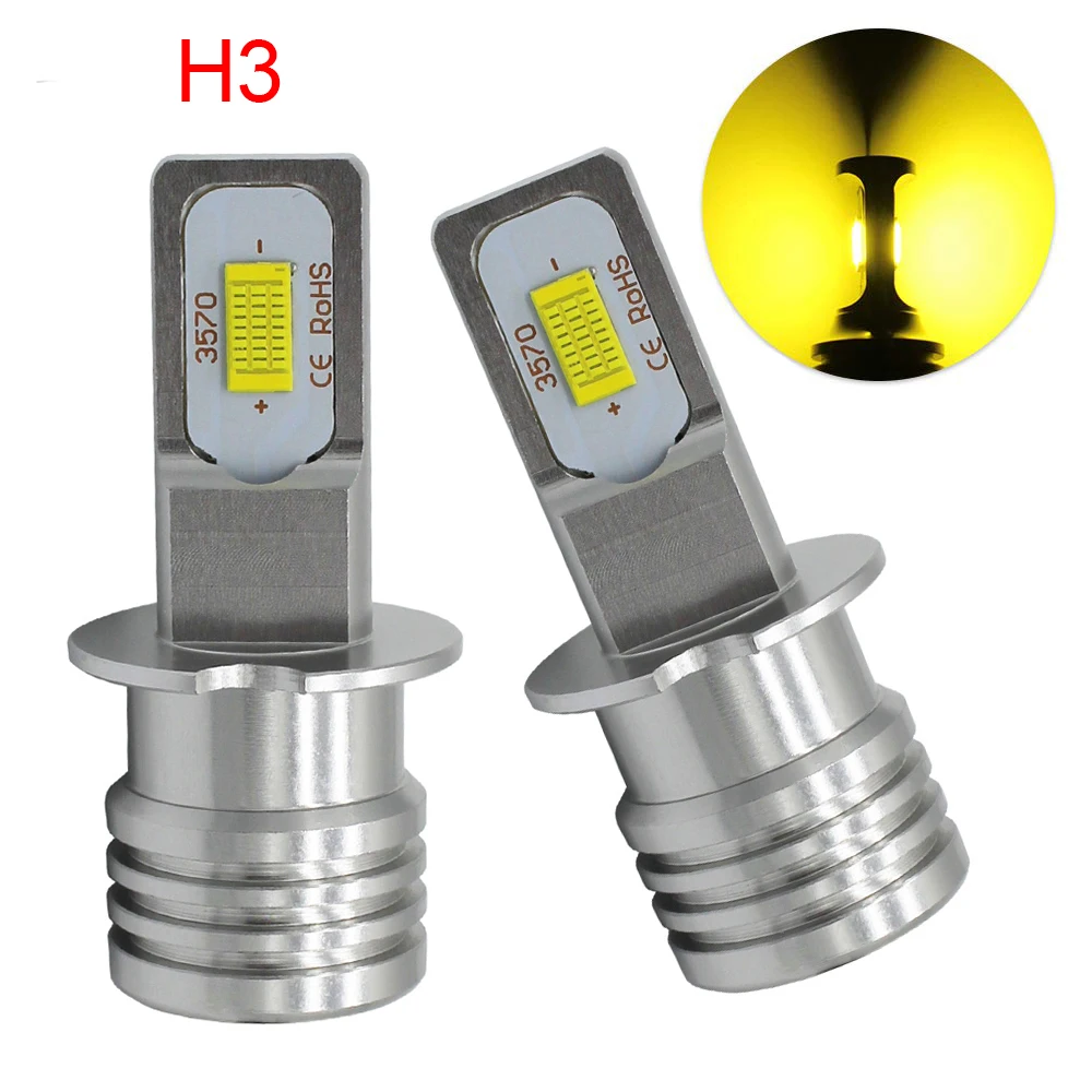 2 шт. 3570 чип светодиодный противотуманные лампы 72W фары для 3200LM H10 H16EU H11 H7 H4 H3 H1 9006 9005 881 880 светодиодный туман светильник белый светильник, футболка с принтом "автомобиль" светильник s противотуманная фара