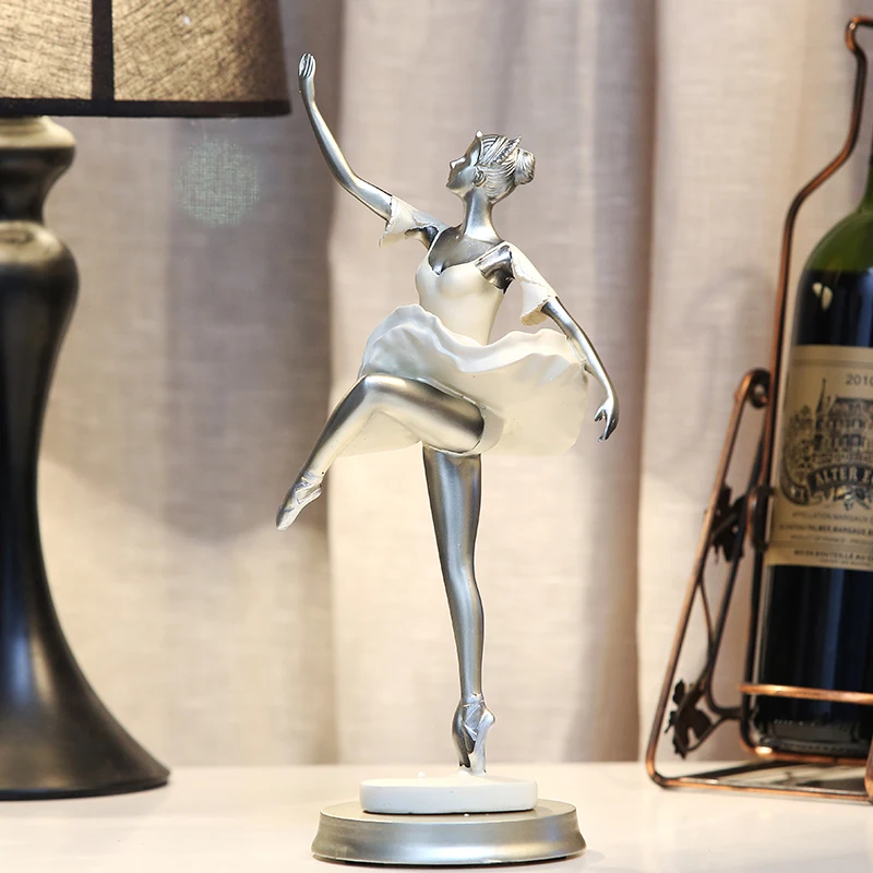 Современная семейная модель балерины украшение статуэтки из смолы абстрактные