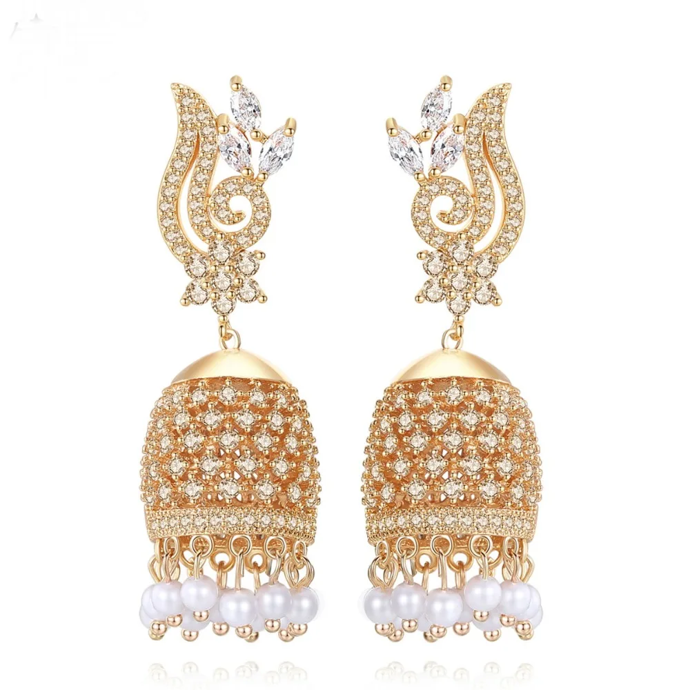 Винтажные серьги SINZRY Jhumka Jhumki ручной работы в этническом стиле с жемчугом и