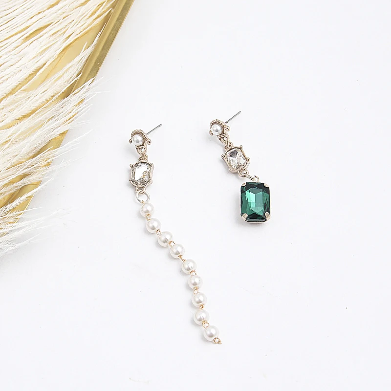 Женские длинные серьги-подвески с искусственным жемчугом | Украшения и