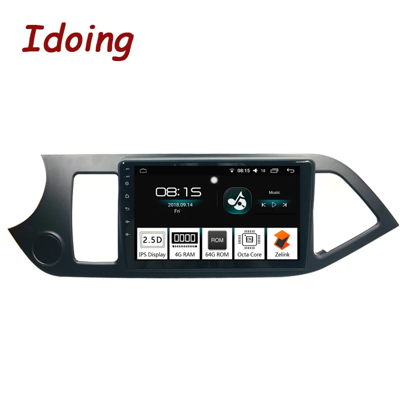 Idoing 1Din " Автомобильный Android 8,0 радио gps мультимедийный плеер для Kia Picanto Morning 2012 4G+ 64G Восьмиядерный навигатор быстрая загрузка 3g